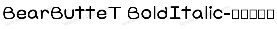 BearButteT BoldItalic字体转换